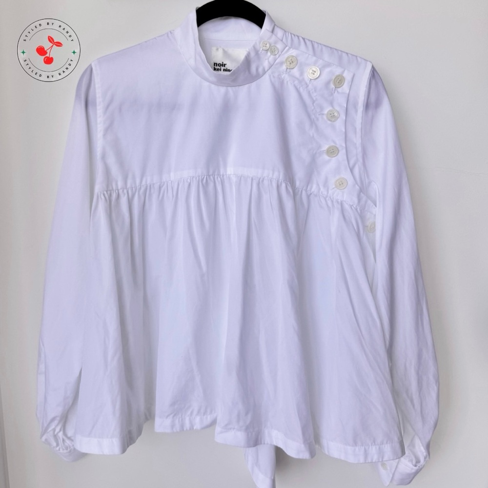 Comme Des Garçons Noir Kei Ninomiya Cotton Dress Shirt with Victorian Collar
